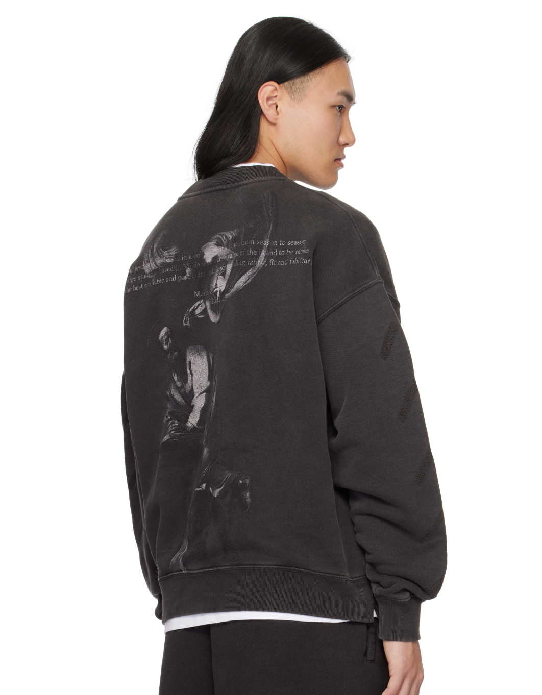 Off-White S. Matthew Skate Crewneck Black Grey