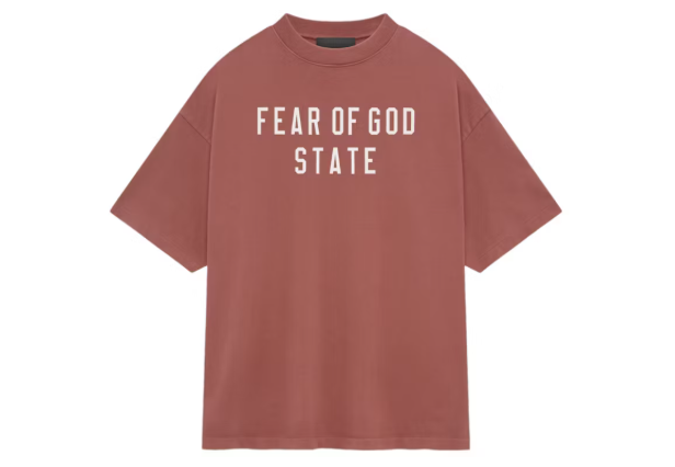 Fear of God Essentials Heavy Crewneck Tee Crimson