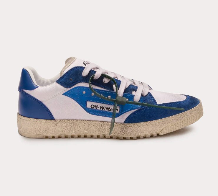 Off-White 5.0 Sneaker Vintage Finish White Dark Blue