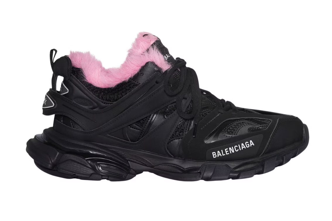Balenciaga Track Fake Fur Black Pink (Women's)