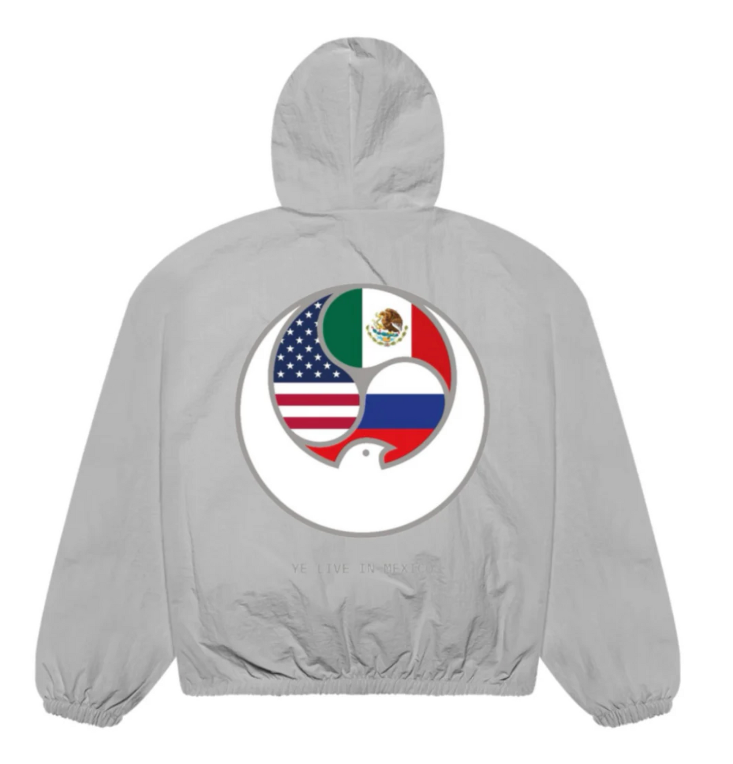 Ye Live In México Merch Oficial Grey Windbreaker