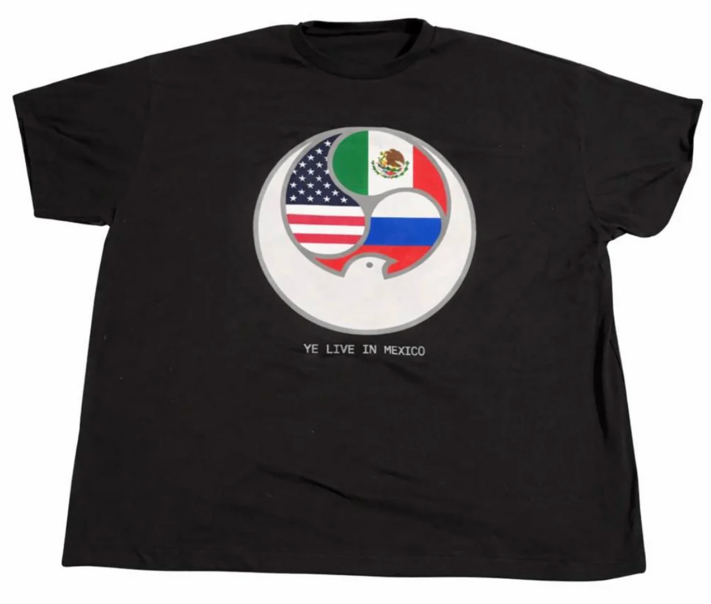 Ye Live In México Merch Oficial Black Tee
