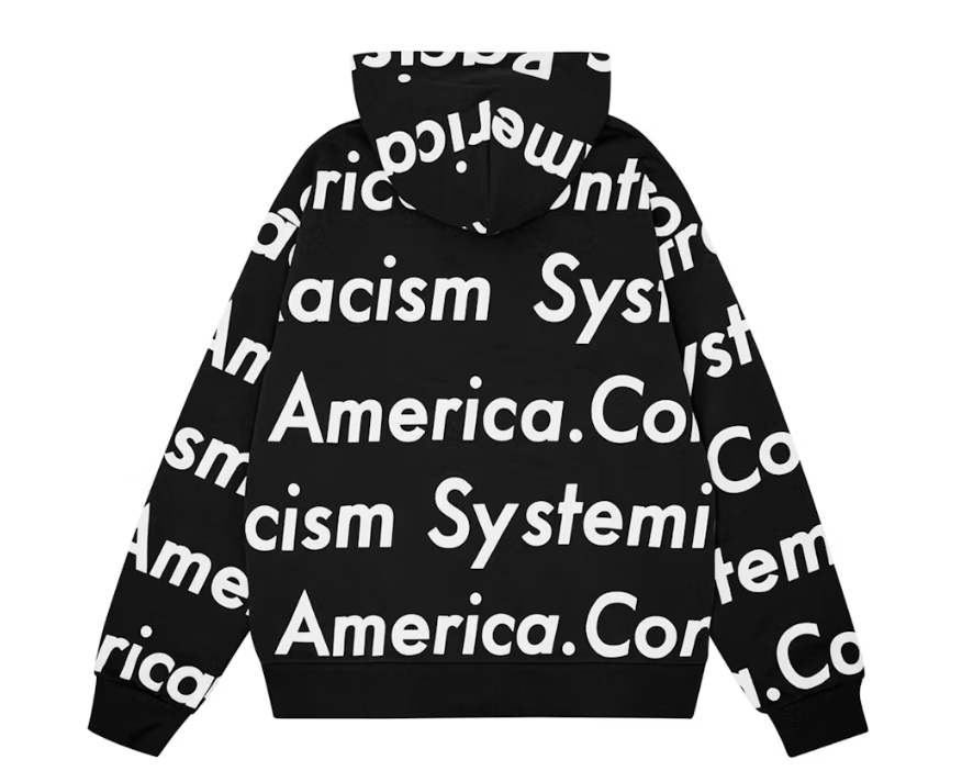 Denim Tears x Arthur Jafa Systemic Racism Controls America Zip Up Hoodie Black