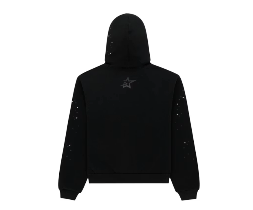 Sp5der Rhinestone Punk V2 Hoodie Black
