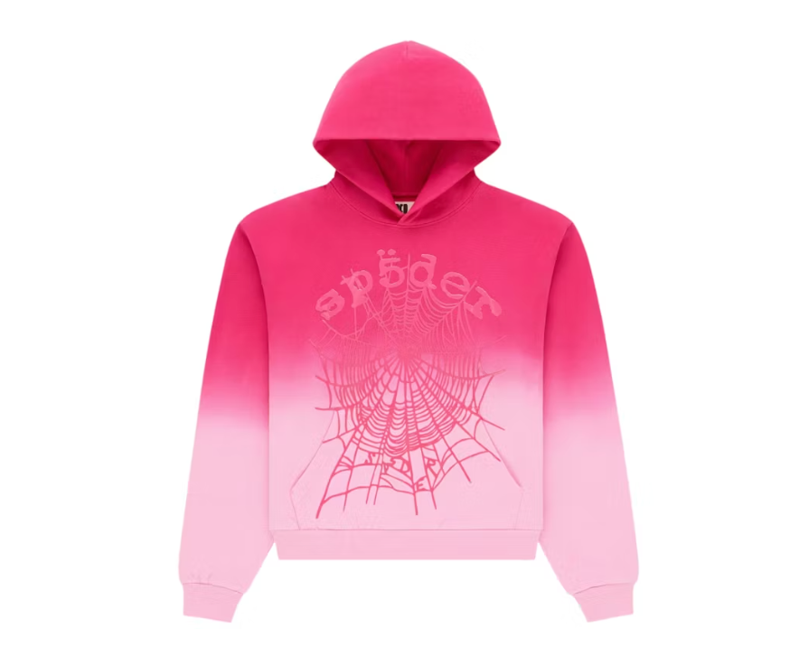 Sp5der OG Web Ombre Hoodie Pink
