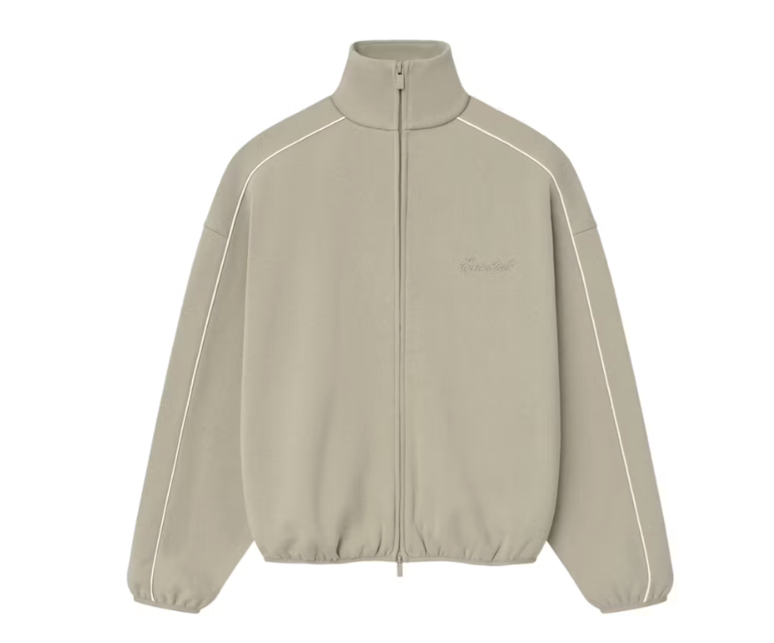 Fear of God Essentials Modern Fleece Piping Track Jacket (FW25)