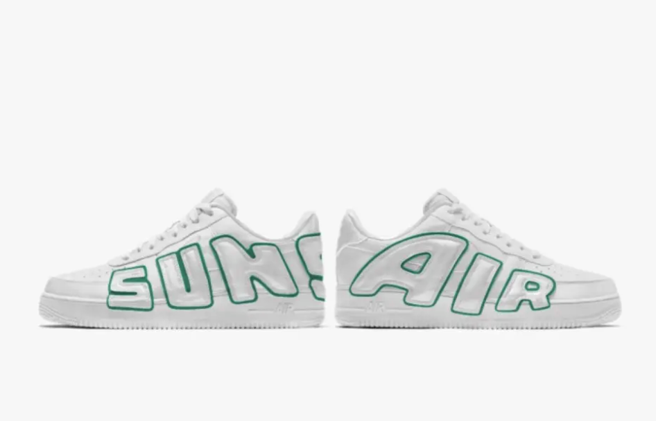 Nike By You Air Force 1 Low Cactus Plant Flea Market White (Green/Green)