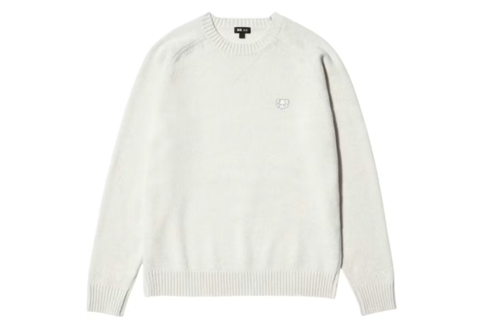 Uniqlo x KAWS Lambswool Crewneck Sweater Off White