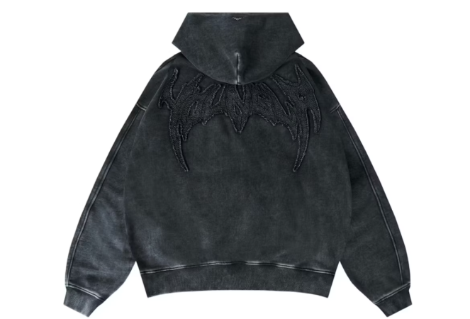 YoungLA x Batman Stealth Hoodie Grey Wash