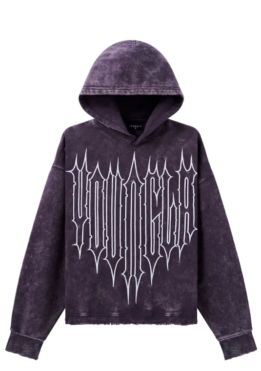 YoungLA Revenge Hoodie Purple Wash