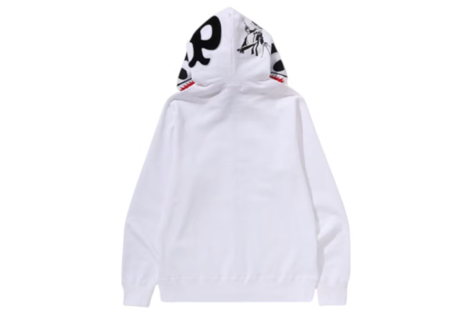 BAPE Panda Full Zip Hoodie White