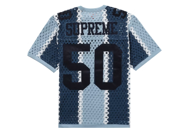 Supreme Crochet Football Jersey Slate