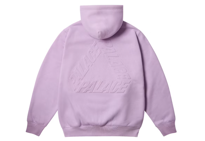 Palace Thermal Embossed P3 Zip Hood Pastel Purple