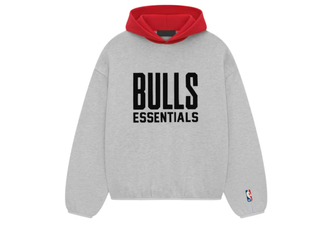 Fear of God Essentials Bulls Hoodie Light Heather Grey