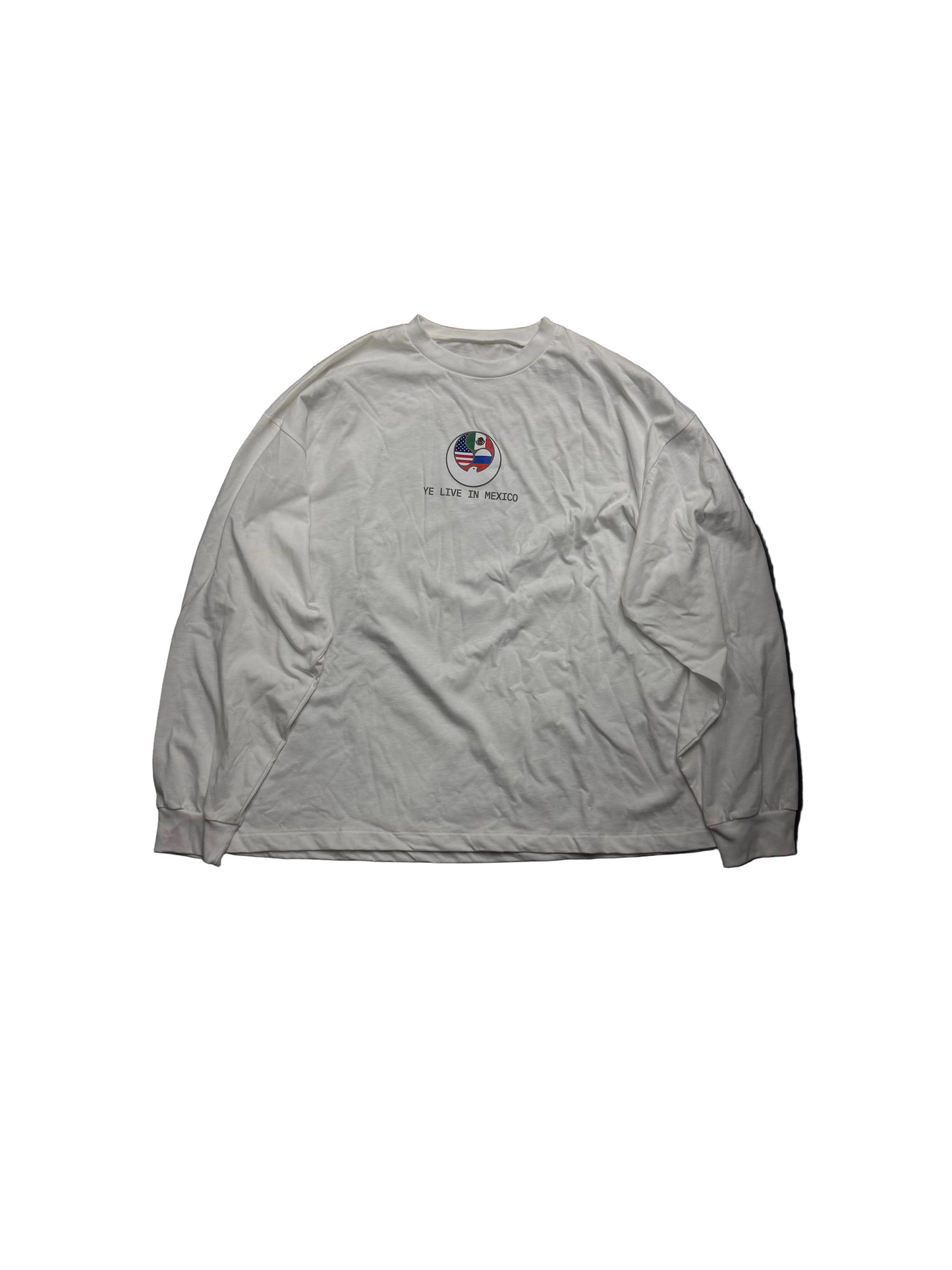 Ye Live In México Merch Oficial White Long Sleeve