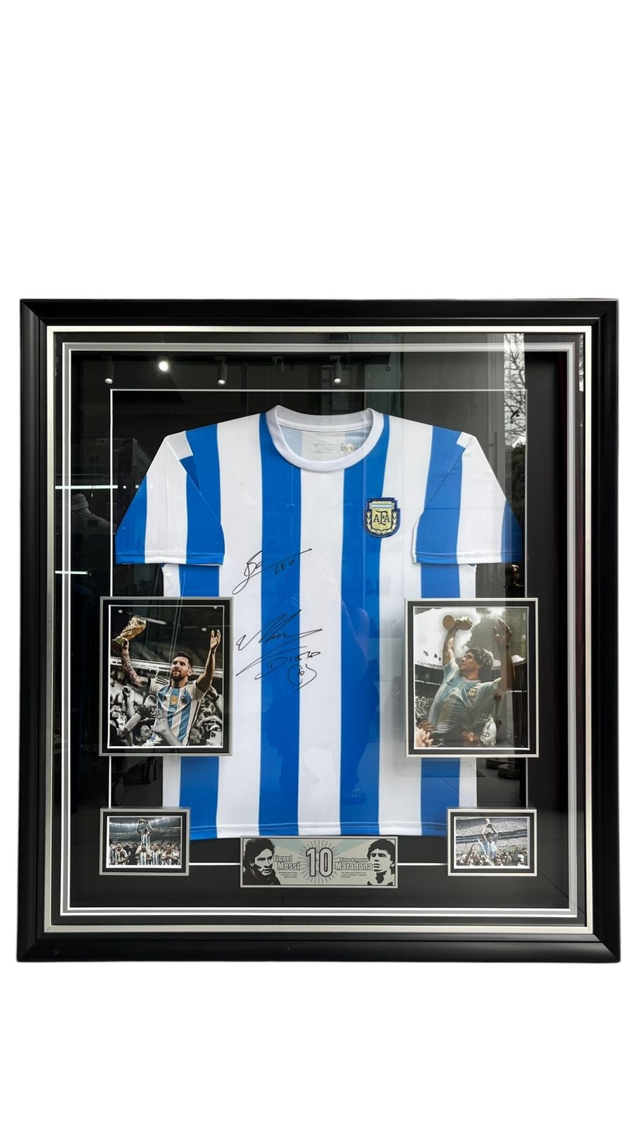 Jersey Firmado por Maradona y Messi