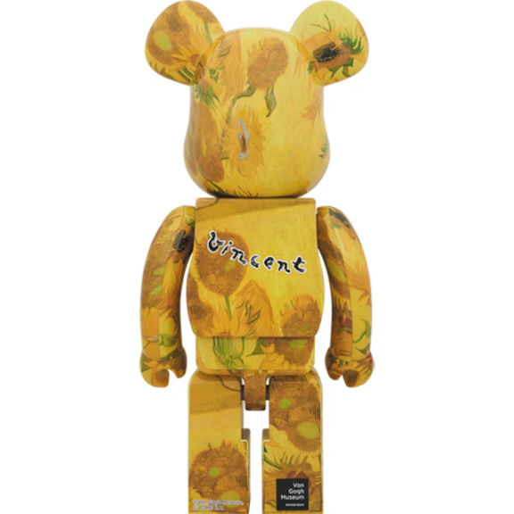 Bearbrick Van Gogh amarillo 1000%