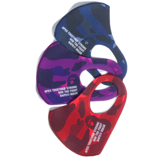 Bape 1St Camo Mask 3 Pack Multi