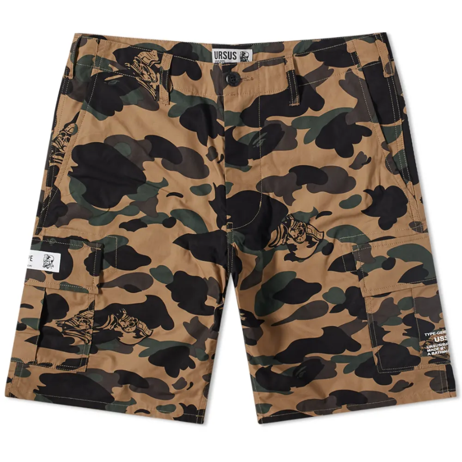 A BATHING APE URSUS MILITARY SHORT OLIVE DRAB
