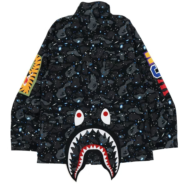 BAPE Space Camo Shark M-65 Jacket Black