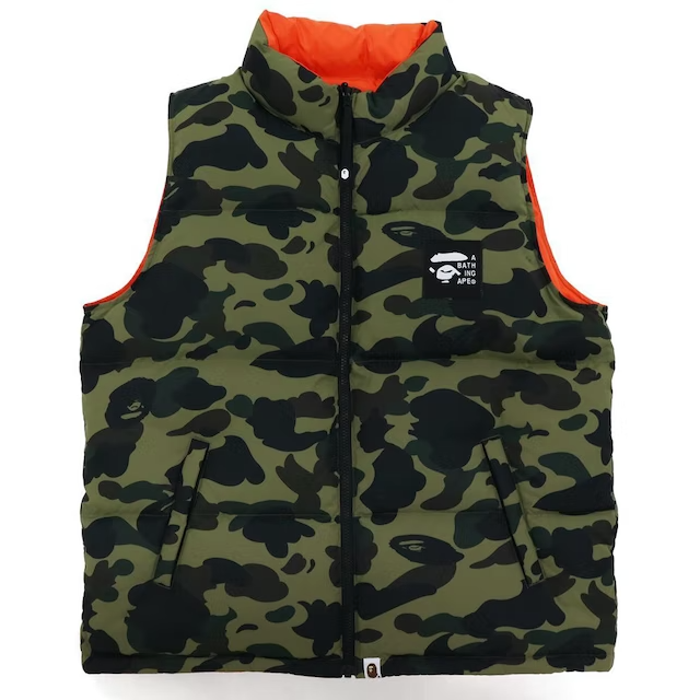 BAPE 1st Camo Reversible Down Vest (FW21) Green
