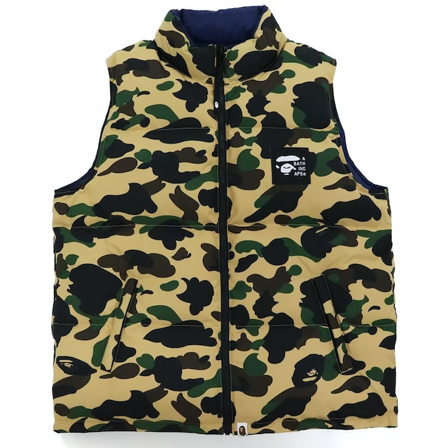 BAPE 1st Camo Reversible Down Vest (FW21) Yellow