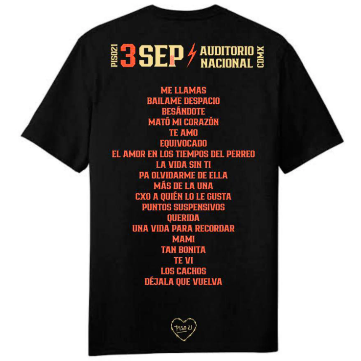 Piso 21 Merch Oficial Mexico 'T-shirt Black'