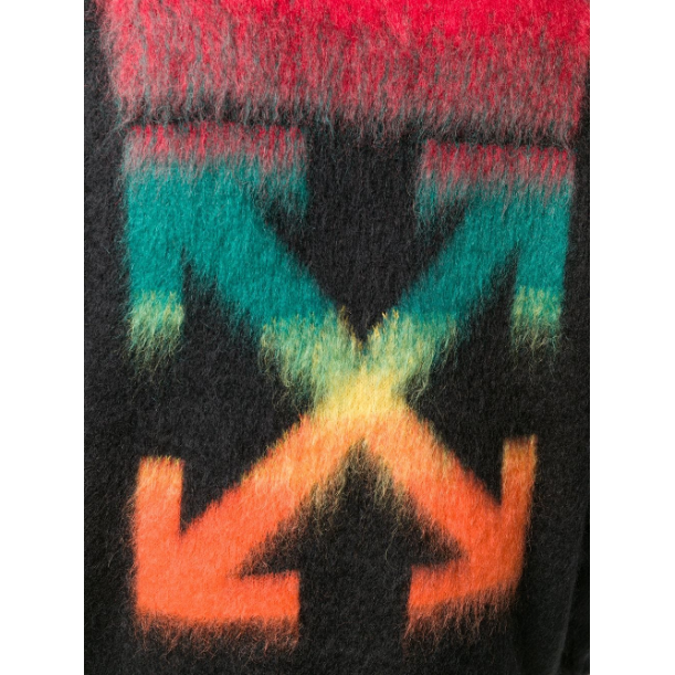 Off-White Arrows print brushed-effect jumper