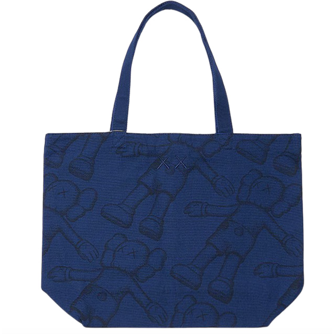 KAWS x Uniqlo All Over Holiday Print Tote Bag Navy