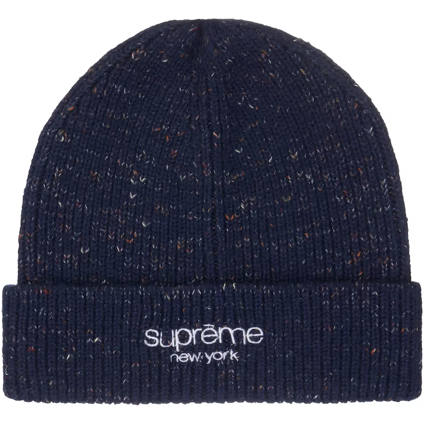 Supreme Rainbow Speckle Beanie Navy