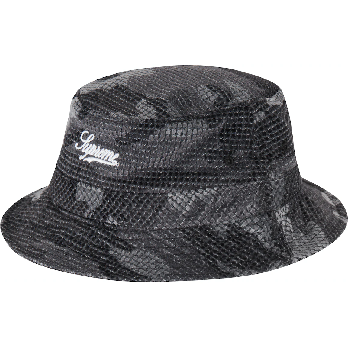Supreme Camo Grid Velvet Crusher Black Camo