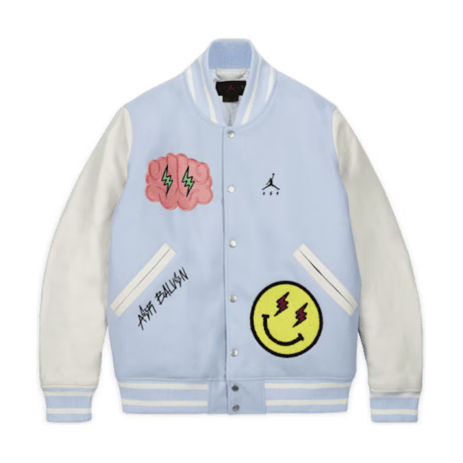 Jordan x J Balvin Varsity Jacket White/Blue