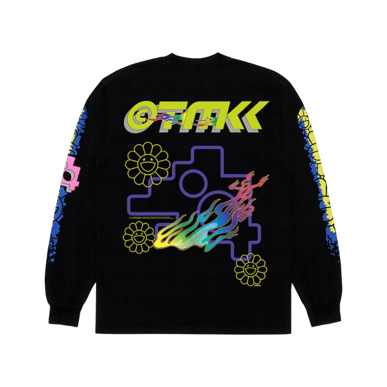 Takashi Murakami Lewis Hamilton Flame Out Longsleeve T-shirt Black