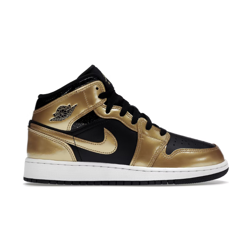 Jordan 1 Mid SE Metallic Gold Black (GS)