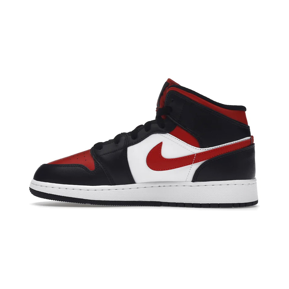 Jordan 1 Mid Black Fire Red (GS)