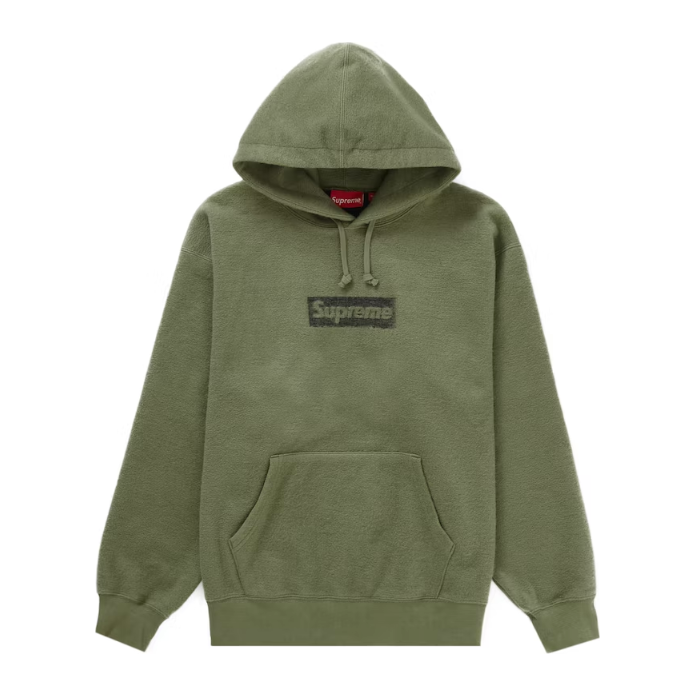 Supreme Inside Out Box Logo Hooded Sweatshirt Light Olive