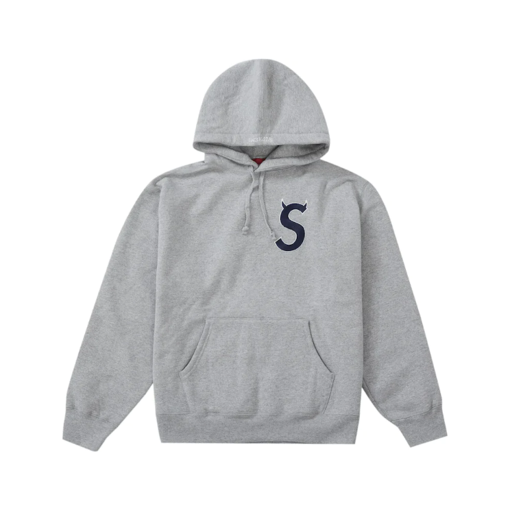 Supreme S Logo Hooded Sweatshirt Heather Grey