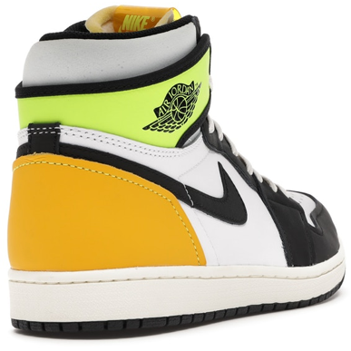 Jordan 1 Retro High White Black Volt University Gold