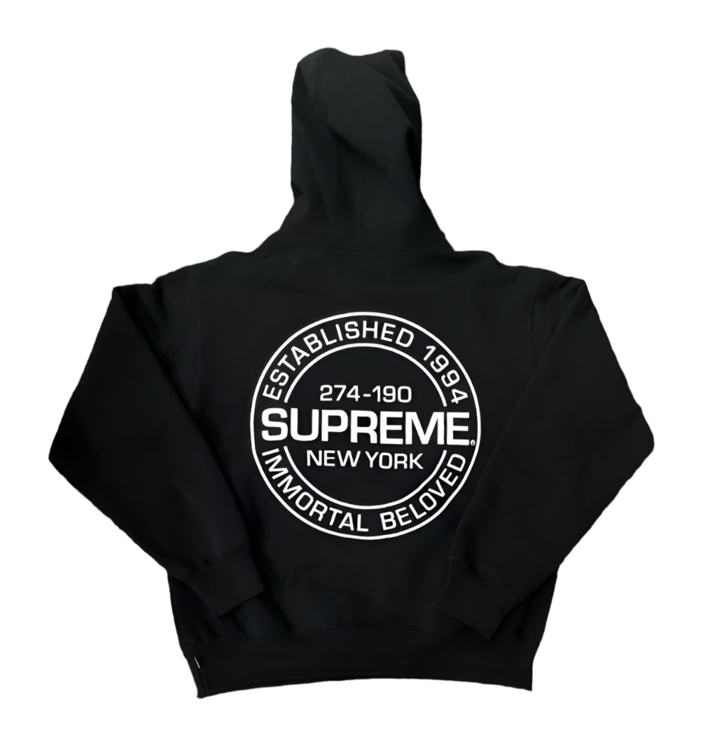 Supreme Circle Logo Hooded Black