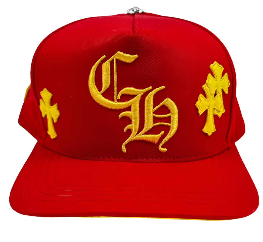 Chrome Hearts Cross Patch Hat Red/Yellow