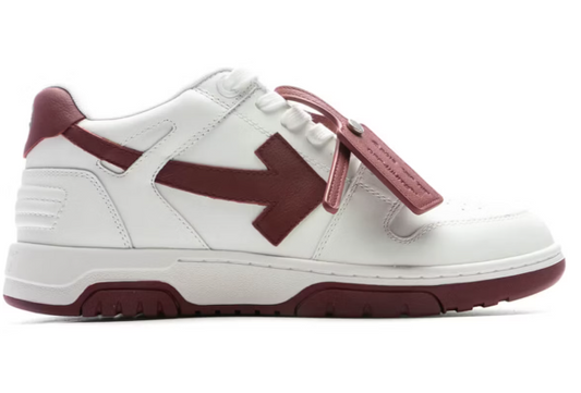 Off-White Out of Office Low Top White Burgundy
