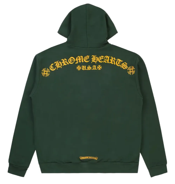 Chrome Hearts Green Hoodie Green/Orange