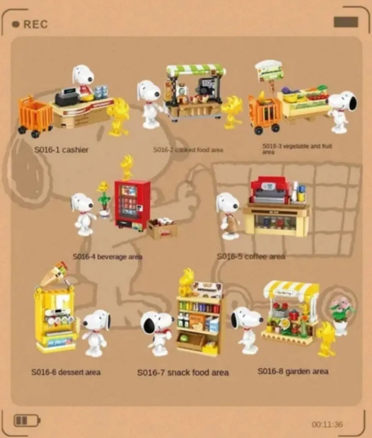 Snoopy Supermarket Building Block Set Mystery Box
