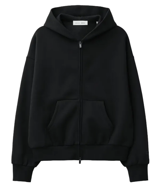 Fear of God Essentials Classic Full Zip-Up Hoodie Jet Black