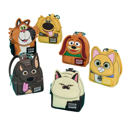 Pixar Dogs & Cats Cosplay Mystery Mini Backpack Keychain Charm (1 pieza)