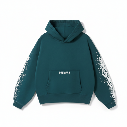 YoungLA Cyclone Hoodie Deep Teal Wash