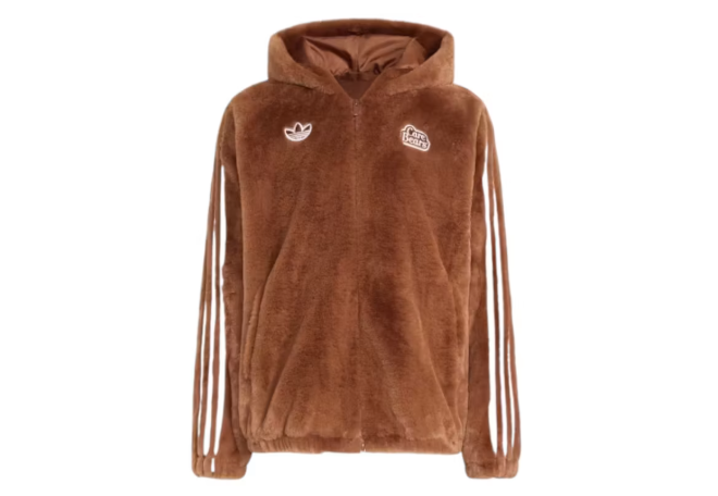 adidas x Care Bears Fur Jacket Preloved Brown