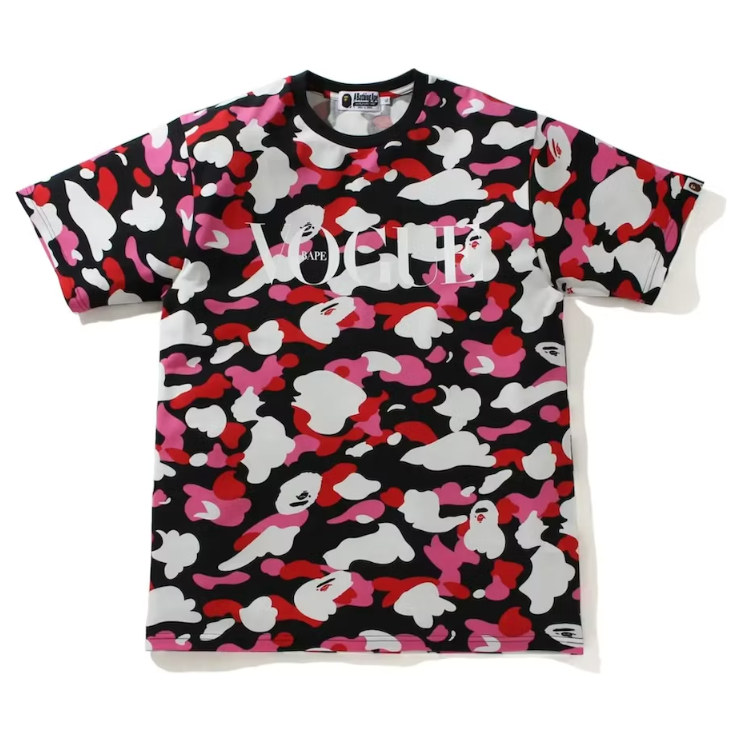 BAPE x VOGUE ABC Camo Tee Black Pink White