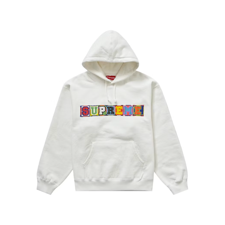 Supreme Beaded Hooded Sweatshirt (SS23) White