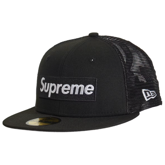 Supreme Box Logo Mesh Back New Era Hat (SS23) Black